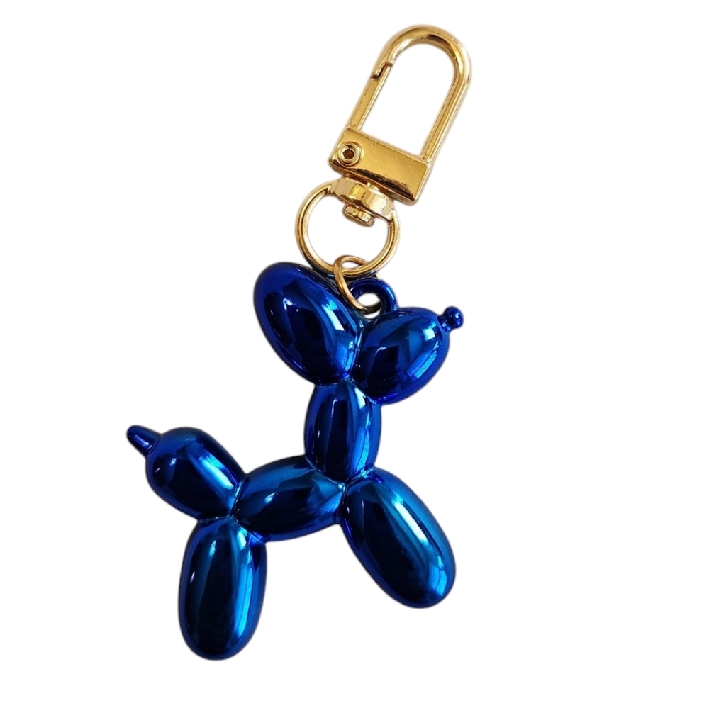 Blue Balloon Dog Keychain